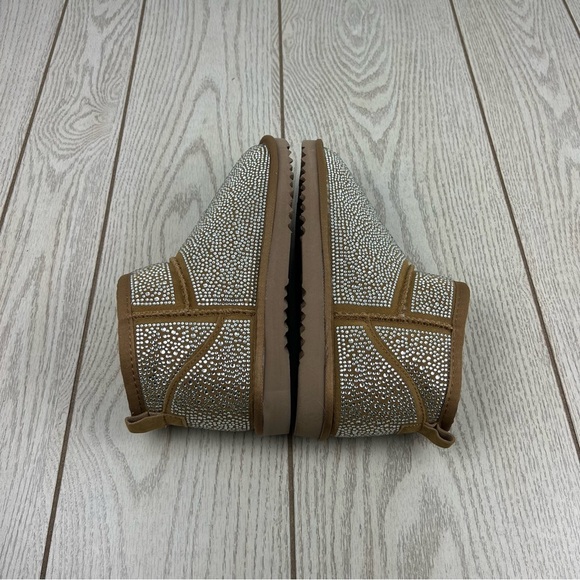 I.N.C. International Concepts Ariee Mini Cold Weather Booties 8M Tan Bling $60 - Picture 4 of 8